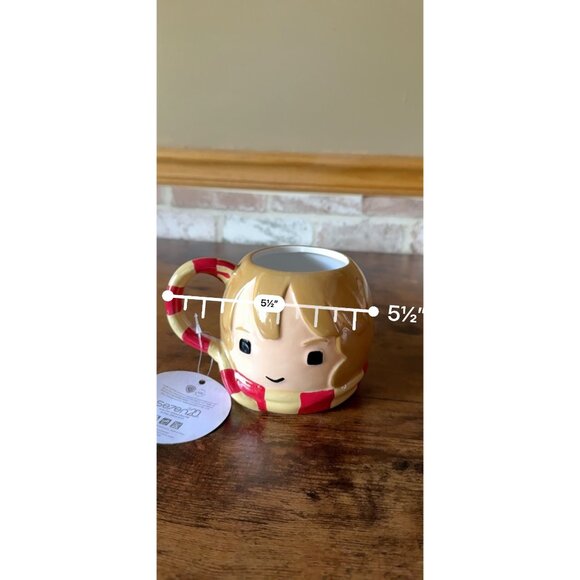 Harry Potter Hermione Granger Shaped Ceramic Mug With Gryffindor Scarf Design - Picture 12 of 13